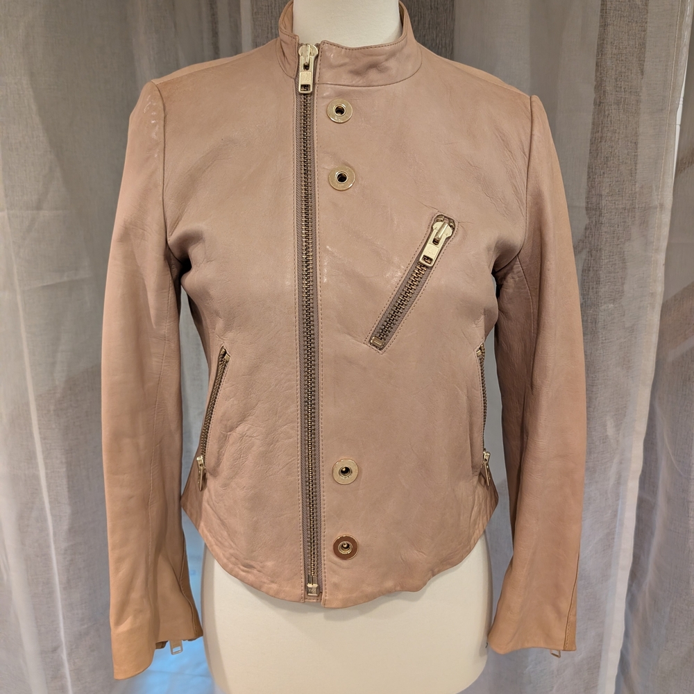 Women's Tan Leather Jacket